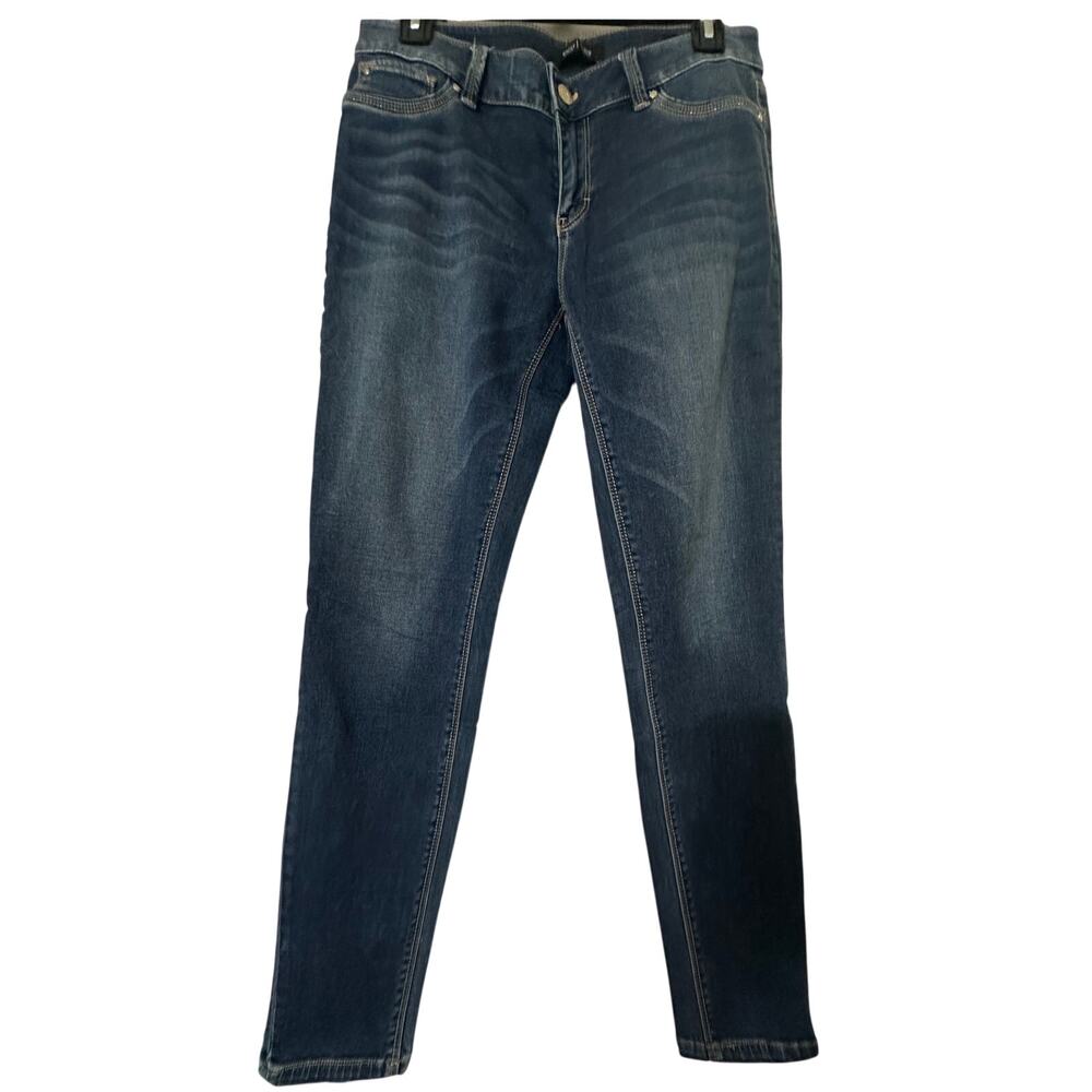 White House Black Market Skinny Leg Jeans Dark Wash Stretch Denim Size 4R